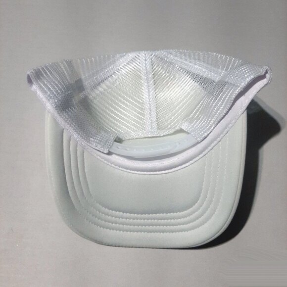 Bass Pro Shops white snapback hat heat transfer logo OSFM adjustable NEW - Picture 2 of 4